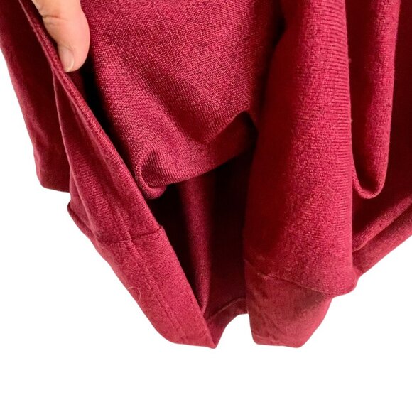 Uniqlo Sweater Dress Cranberry Knit Long Sleeve Turtleneck Midi Women's Size XS - Picture 12 of 15